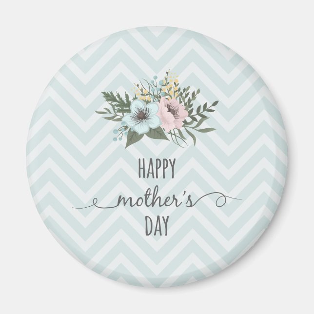 Elegant Floral Happy Mother's Day | Magnet (Front)