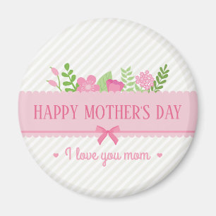 Elegant Floral Happy Mother's Day Magnet