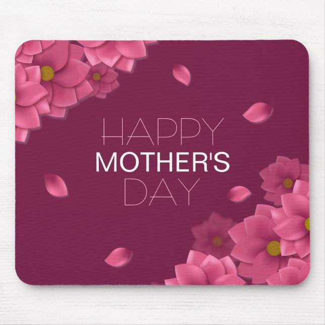 Elegant Floral Happy Mother&#x27;s Day | Mouse Pad (Front)