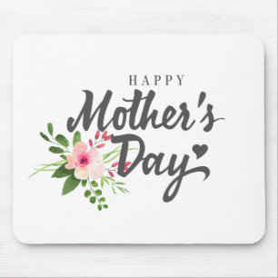 Elegant Floral Happy Mother's Day   Mouse Pad
