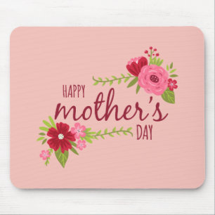 Elegant Floral Happy Mother's Day   Mouse Pad