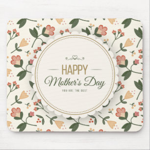Elegant Floral Happy Mother's Day Mousepad