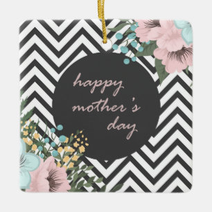 Elegant Floral Happy Mother's Day   Ornament
