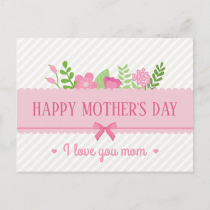 Elegant Floral Happy Mother's Day   Postcard