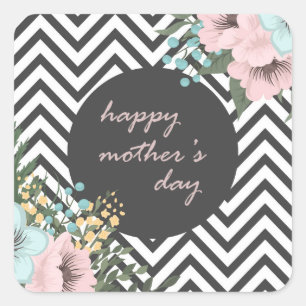 Elegant Floral Happy Mother's Day Sticker