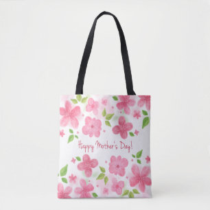 Elegant Floral Happy Mother's Day   Tote Bag