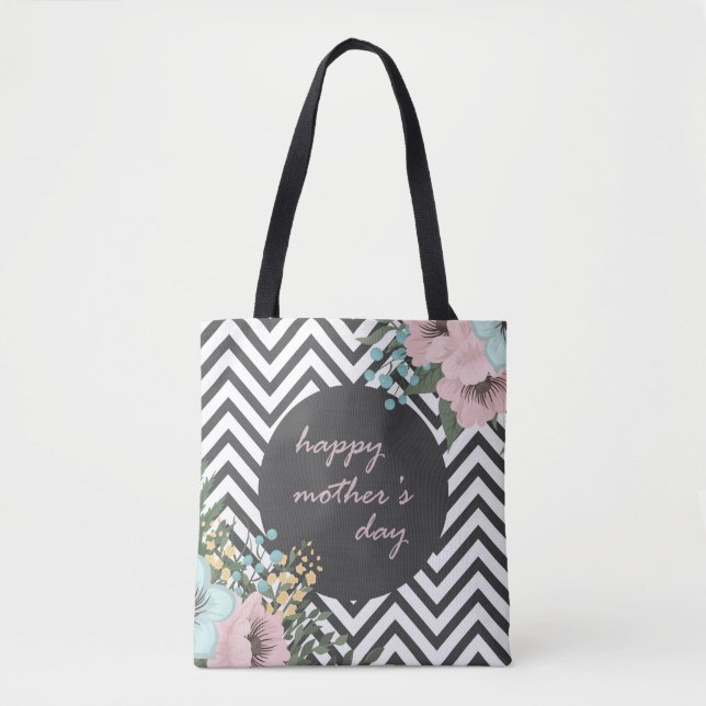 Elegant Floral Happy Mother's Day | Tote Bag (Front)