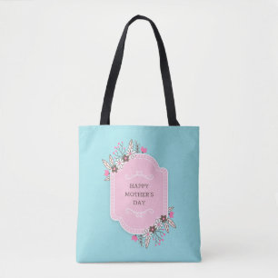 Elegant Floral Happy Mother's Day Tote Bag