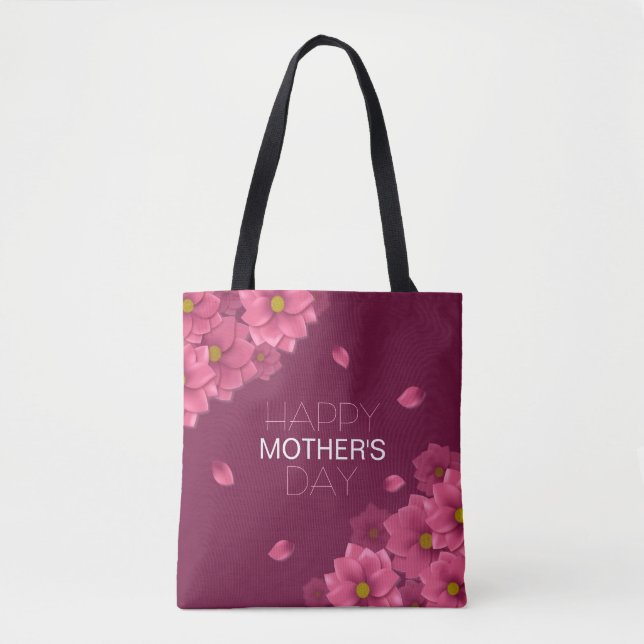 Elegant Floral Happy Mother's Day | Tote Bag (Front)