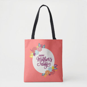 Elegant Floral Happy Mother's Day   Tote Bag