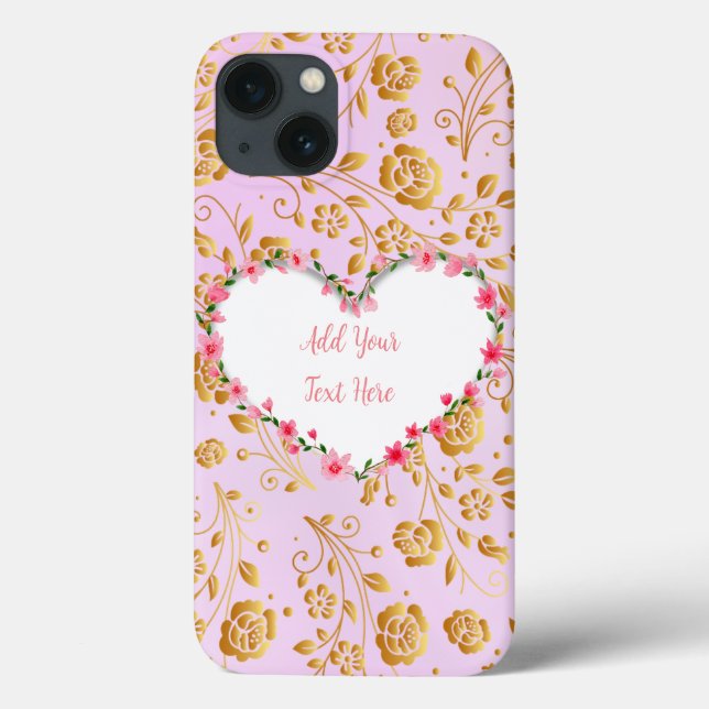 Elegant Floral Heart Frame: for Every Occasion Case-Mate iPhone Case (Back)