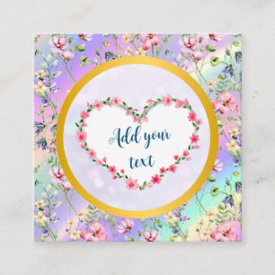 Elegant Floral Heart Frame: for Every Occasion Enclosure Card