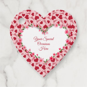 Elegant Floral Heart Frame: for Every Occasion Favour Tags