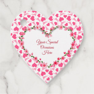 Elegant Floral Heart Frame: for Every Occasion Favour Tags