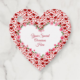 Elegant Floral Heart Frame: for Every Occasion Favour Tags