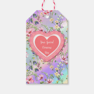 Elegant Floral Heart Frame: for Every Occasion Gift Tags