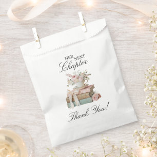 Elegant Floral Her Next Chapter Bridal Shower Favour Bag
