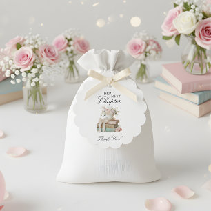 Elegant Floral Her Next Chapter Bridal Shower Favour Tags