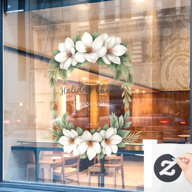 Elegant Floral Holiday Cheer Corporate Business (Cafe Window)