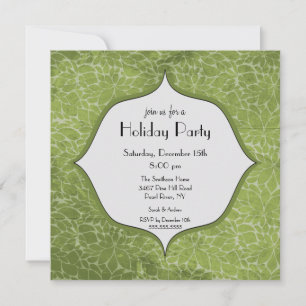 Elegant Floral Holiday Christmas Party Invitation