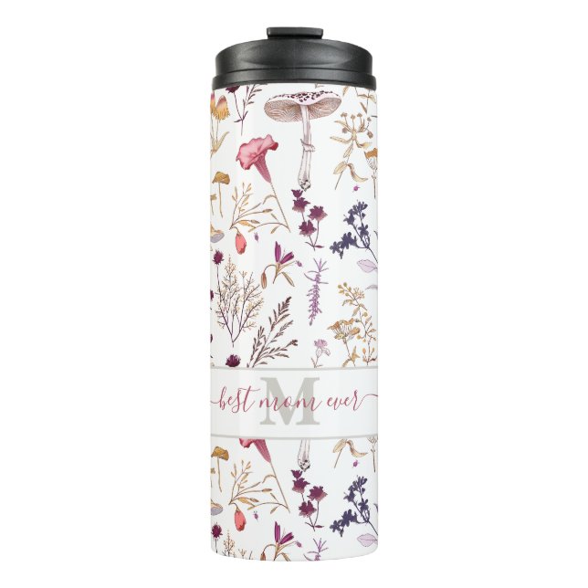Elegant Floral Hummingbird Best Mum Ever Thermal Tumbler (Front)