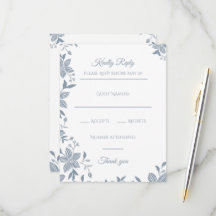 Elegant Floral in Dusty Blue Attendance
