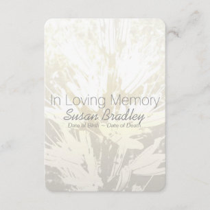Elegant Floral In Loving Memory Memorial Service Invitation