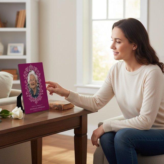Elegant Floral In Loving Memory Plaque (Creator Uploaded)
