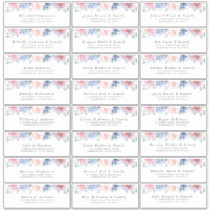 Elegant Floral Individual Guest Address Labels