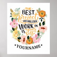 Elegant Floral Inspiration Motivation Quote