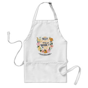 Elegant Floral Inspiration Motivation Quote Standard Apron