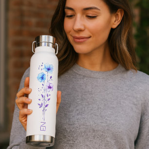 Elegant Floral Insulated Water Bottle