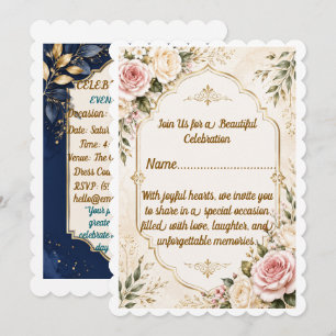 Elegant Floral Invitation Card