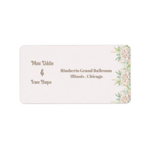 Elegant Floral Islamic Nikah Ceremony Invitation Label