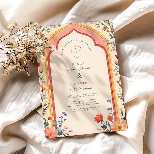 Elegant Floral Islamic Wedding Invitation (Creator Uploaded)