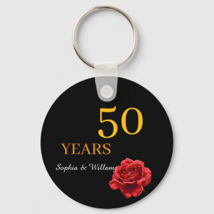 Elegant Floral Keepsake – Romantic Red Rose Gift Key Ring