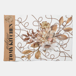 Elegant Floral Kitchen Towel 