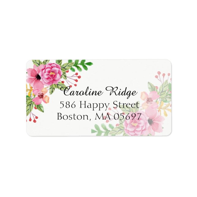 Elegant Floral Label (Front)