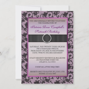 Elegant Floral Lace Invite [Pink]