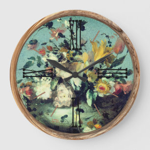 Elegant Floral Large Clock