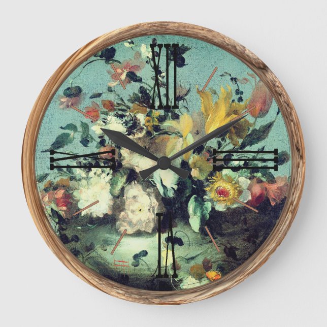 Elegant Floral Large Clock (Front)