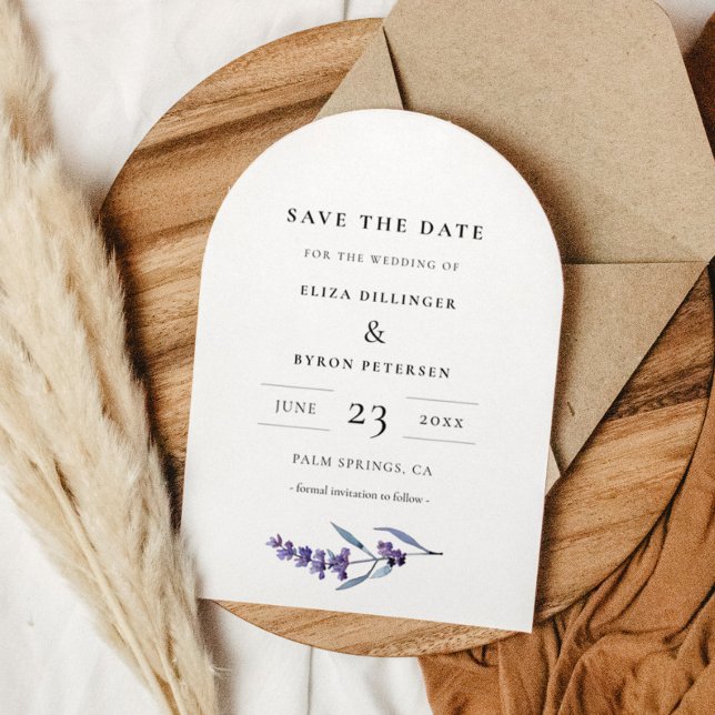 Elegant Floral Lavender Arch Save The Date (Creator Uploaded)