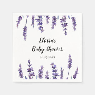 Elegant floral lavender Baby Shower Napkin