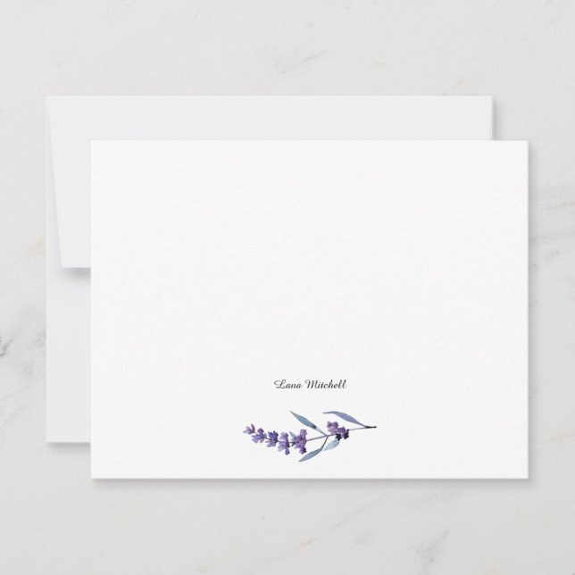 Elegant floral lavender card (Front)