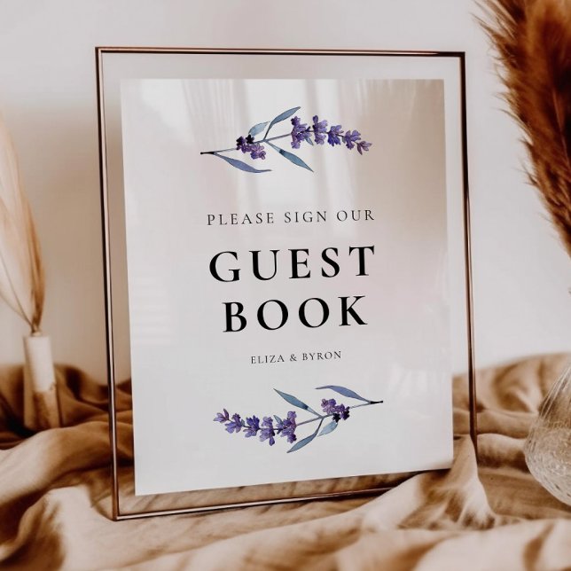 Elegant Floral Lavender Guestbook (Creator Uploaded)
