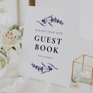 Elegant Floral Lavender Sign our Guestbook