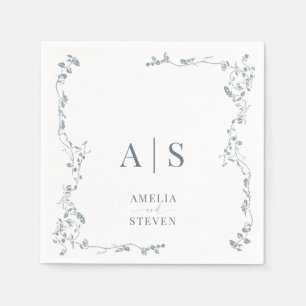 Elegant Floral Leaf Classic Wedding  Napkin