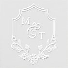Elegant Floral Leaf Emblem Wedding Crest Monogram