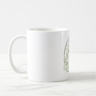 Elegant Floral Letter C – Minimalist Botanical Mon Coffee Mug