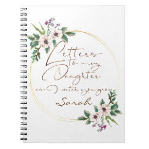 Elegant Floral Letters chic design Notebook